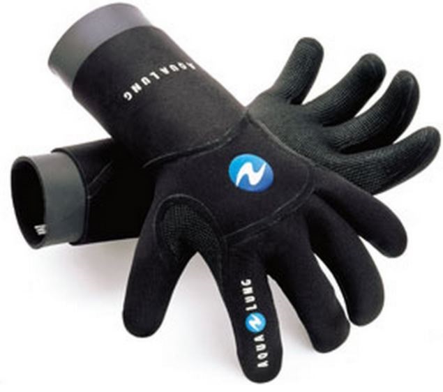 Černé neoprenové rukavice Aqualung Dry Comfort Neoprene Gloves 4mm