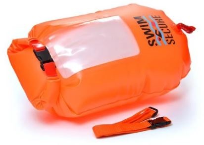 Swimming buoy Swim secure Dry bag window orange