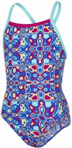 Speedo Psychedelic Blast Thinstrap Crossback Girl Spearmint/Electric Pink/Amparo Blue Speedo Psychedelic Blast Thinstrap Crossback Girl Spearmint/Electric Pink/Amparo Blue