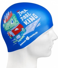 Dětská plavecká čepička Mad Wave Pool King Swim Cap Junior Dětská plavecká čepička Mad Wave Pool King Swim Cap Junior