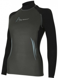 Dámské neoprénové tričko Aqua Sphere Aqua Skin Top Long Sleeve Lady Grey/Black