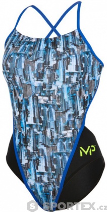 Dámské plavky Michael Phelps City Open Back Multicolor/Black