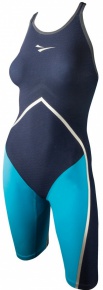 Dámské závodní plavky Finis Rival Open Back Kneeskin Navy/Aqua