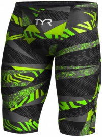 Závodní pánské plavky Tyr Avictor Male High Short Black/Green Závodní pánské plavky Tyr Avictor Male High Short Black/Green