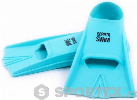 Plavecké ploutve BornToSwim Junior Short Fins Turquoise