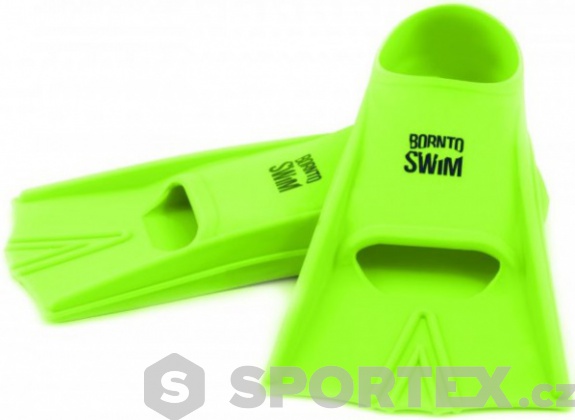 Plavecké ploutve BornToSwim Junior Short Fins Green