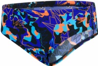 Chlapecké plavky Speedo Lava Dive Allover 6.5cm Brief Boy Black/Amparo Blue/Fluo Orange