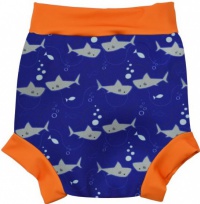 Kojenecké plavky Splash About Happy Nappy Shark Orange