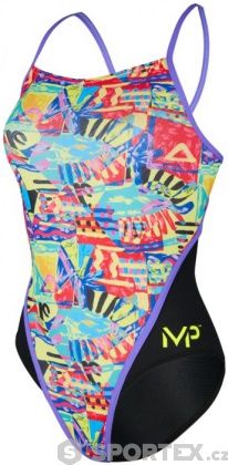 Dámské plavky Michael Phelps Riviera Racing Back Multicolor/Black