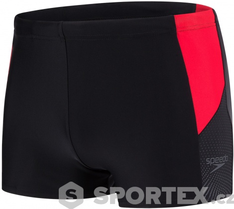 Pánské plavky Speedo Dive Aquashort Black/Lava Red/Oxid Grey