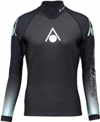 Dámské neoprénové tričko Aqua Sphere Aquaskin Top Long Sleeve Women Black/Turquoise