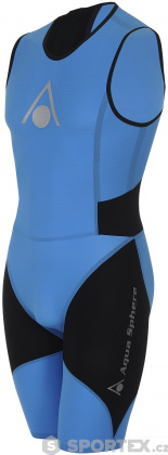 Pánské závodní plavky Aqua Sphere Phantom Speedsuit Men Blue/Black