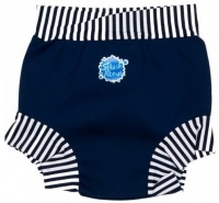 Kojenecké plavky Splash About Happy Nappy White Stripe