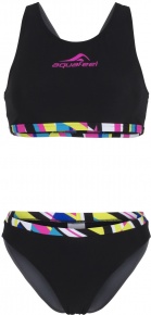 Dámské plavky Aquafeel Stripe Confusion Racerback Black/Multi Dámské plavky Aquafeel Stripe Confusion Racerback Black/Multi