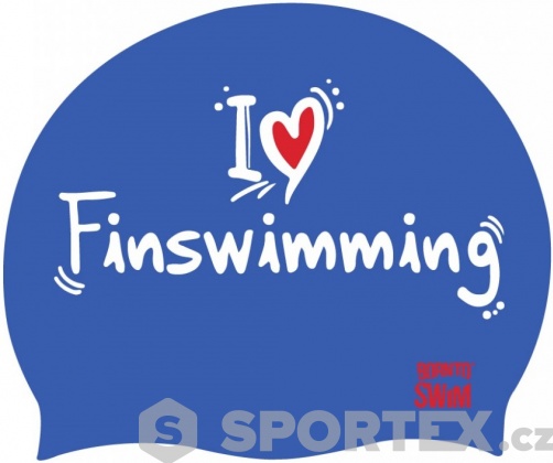 Plavecká čepice BornToSwim I Love Finswimming Cap