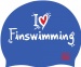 Plavecká čepice BornToSwim I Love Finswimming Cap