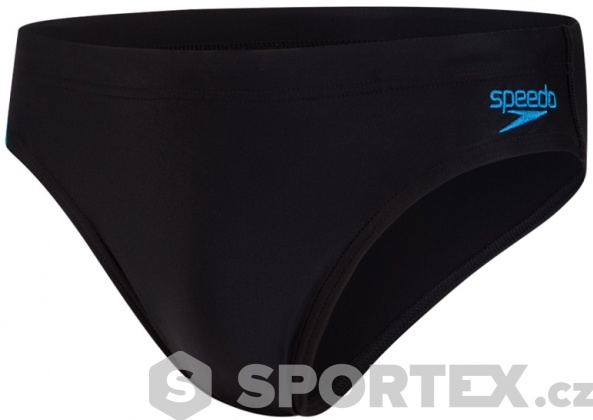Pánské plavky Speedo Tech Panel 7cm Brief Black/Nordic Teal/Pool