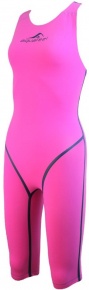 Dámské závodní plavky Aquafeel Neck To Knee Oxygen Racing Pink