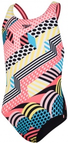 Speedo DazzleSpark Digital Placement Leaderback Girl Black/White/Turquoise/Phoenix Red Speedo DazzleSpark Digital Placement Leaderback Girl Black/White/Turquoise/Phoenix Red
