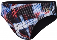 Pánské plavky Speedo Allover Digital 7cm Brief Black/Lava Red/White Pánské plavky Speedo Allover Digital 7cm Brief Black/Lava Red/White