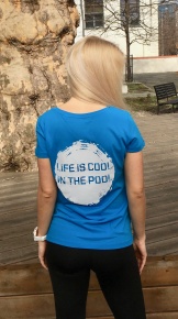 Dámské tričko Swimaholic Life Is Cool In The Pool T-Shirt Women Azure