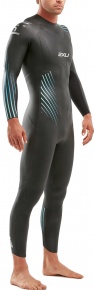 Pánský plavecký neopren 2XU P:1 Propel Wetsuit Black/Blue Ombre