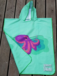 Pončo BornToSwim Octopus Poncho Junior Green
