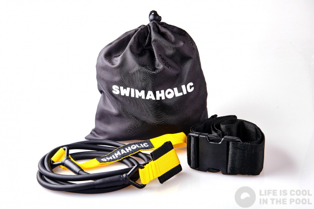 Plavecké posilovací gumy Swimaholic Safety Cord Short Belt