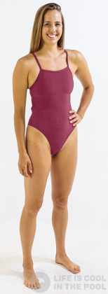 Dámské plavky Finis Skinback Solid Cabernet