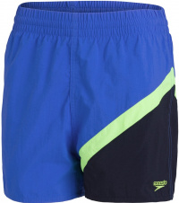 Pánské plavecké šortky Speedo Colourblock 13 Watershort Boy Blue Flame/Zest Green/True Navy