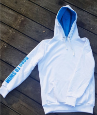 Dětská mikina BornToSwim Sweatshirt Hoodie Junior White/Turquoise