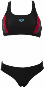 Arena Threefold Two Pieces Black/Anguria Arena Threefold Two Pieces Black/Anguria