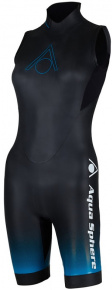 Dámský krátký plavecký neopren Aqua Sphere Aquaskin Shorty V3 Women Black/Blue
