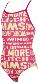Dívčí plavky Arena Neon Glitch Light Drop Back One Piece Junior Freak Rose/Green Multi Dívčí plavky Arena Neon Glitch Light Drop Back One Piece Junior Freak Rose/Green Multi