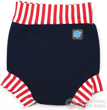 Kojenecké plavky Splash About Happy Nappy Navy/Red Stripe