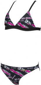 Dívčí plavky Arena Meryl Triangle Two Pieces Junior Black/Multi Dívčí plavky Arena Meryl Triangle Two Pieces Junior Black/Multi