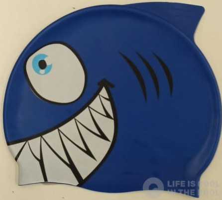 Dětská plavecká čepička BornToSwim Shark Junior Swim Cap