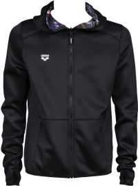 Pánská mikina Arena M Hooded Spacer Reversible F/Z Jacket Black/Iridescent Stripe