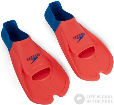 Plavecké ploutve Speedo Training Fin Fluro Tangerine/Pool Blue/Blue Flame