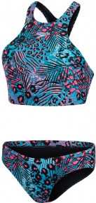 Dámské plavky Speedo Volley 2 Piece Black/Hypersonic/Pool/Fluo Pink/White Dámské plavky Speedo Volley 2 Piece Black/Hypersonic/Pool/Fluo Pink/White
