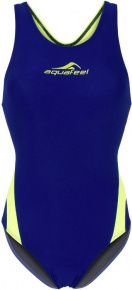 Dámské plavky Aquafeel Racerback Blue/Fluo Yellow