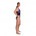 Dámské plavky Speedo Placement Digital Powerback Black/Phoenix Red/Blue Flame/Ultraviolet