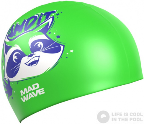 Dětská plavecká čepice Mad Wave Bandit Swim Cap Junior