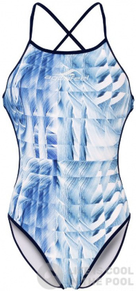 Dámské plavky Aquafeel Ice Cubes Mini-Crossback Blue/White