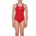 Dívčí tréninkové plavky Arena Solid Swim Pro junior red