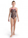 Dívčí plavky Arena Girls Swimsuit Lightdrop Back Allover Freak Rose/Black/Multi