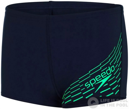 Pánské plavky Speedo Medley Logo Aquashort Boy Navy/Fake Green