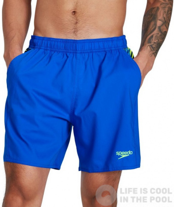 Pánské plavecké šortky Speedo Sport Panel 16 Watershort Blue Flame/Bright Zest/Black