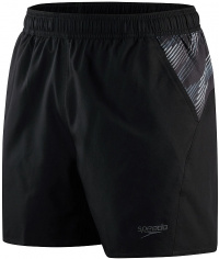 Pánské plavecké šortky Speedo Sport Panel 16 Watershort Black/USA Charcoal/Shark Grey