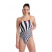 Dámské plavky Arena Crazy Swimsuit Booster Back Black/Mango/Multi